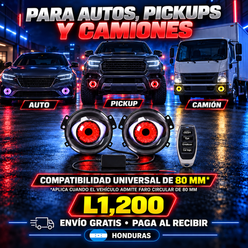 Faros Ojos animados para Carro, Camion y Motos